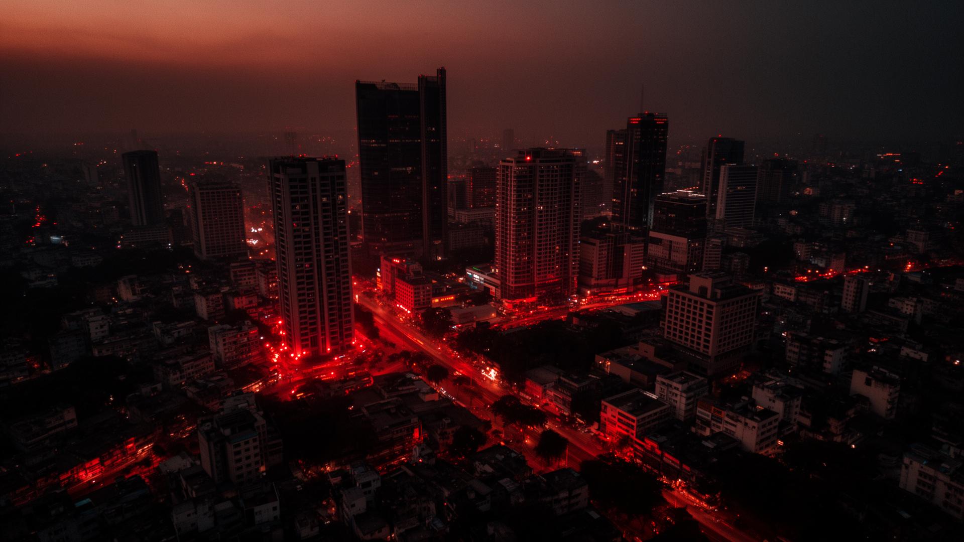 Bengaluru skyline at dusk